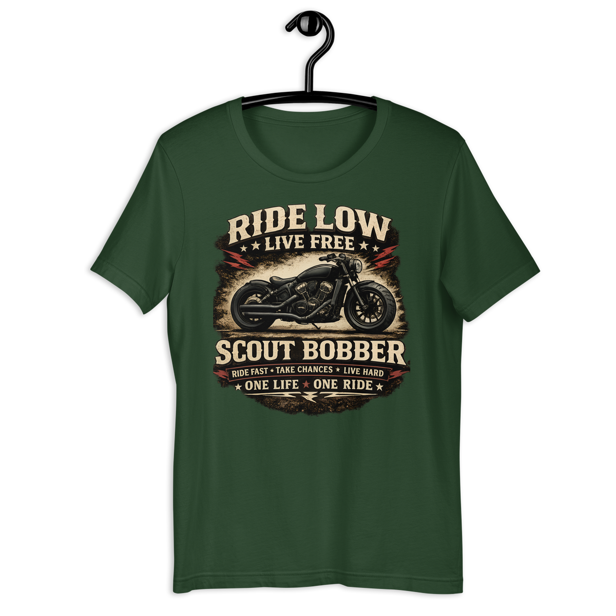 Biker motorcycle graphic t-shirt product image