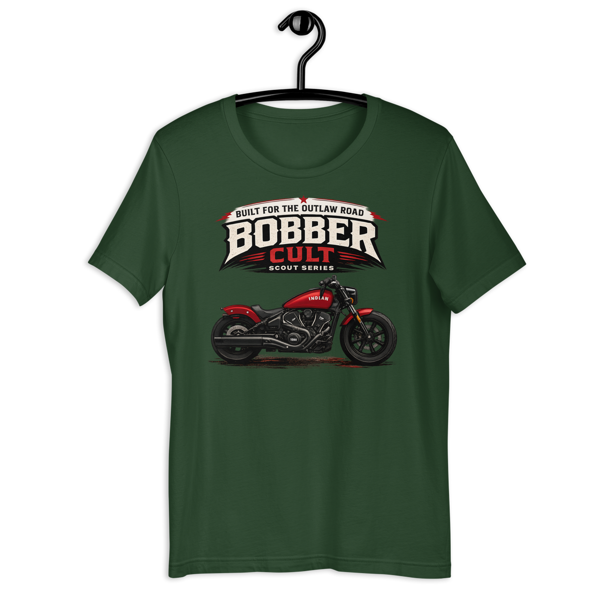 Biker motorcycle graphic t-shirt product image
