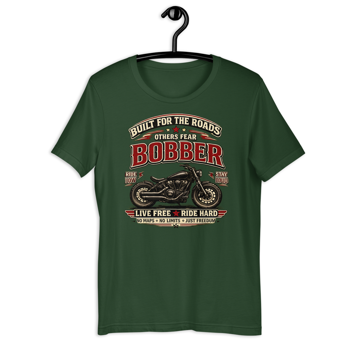 Biker motorcycle graphic t-shirt product image