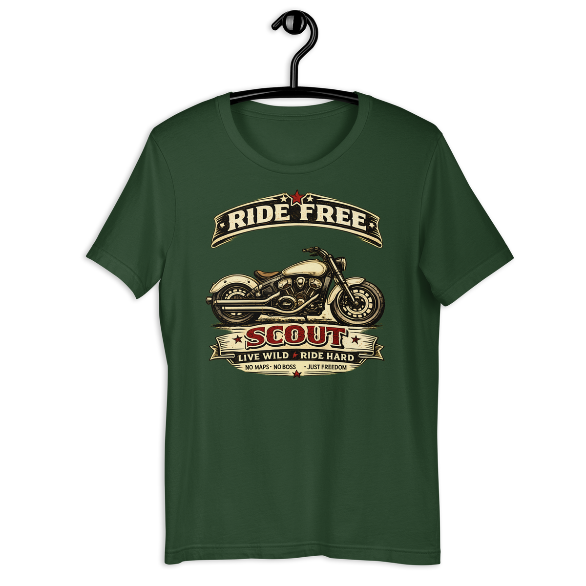Biker motorcycle graphic t-shirt product image