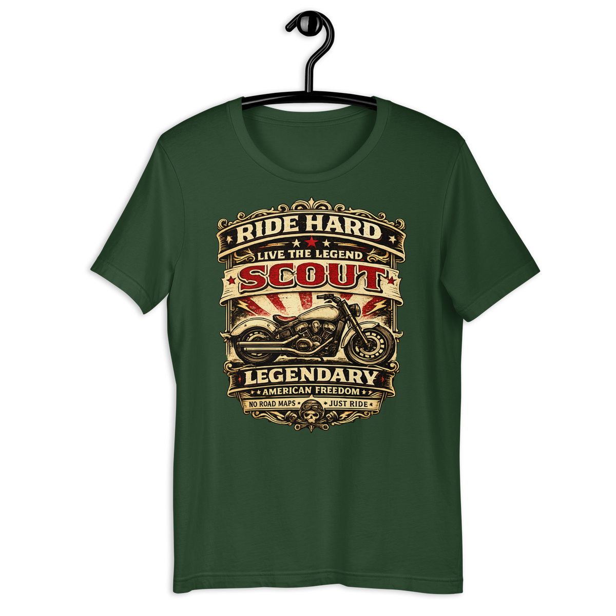 Biker motorcycle graphic t-shirt product image
