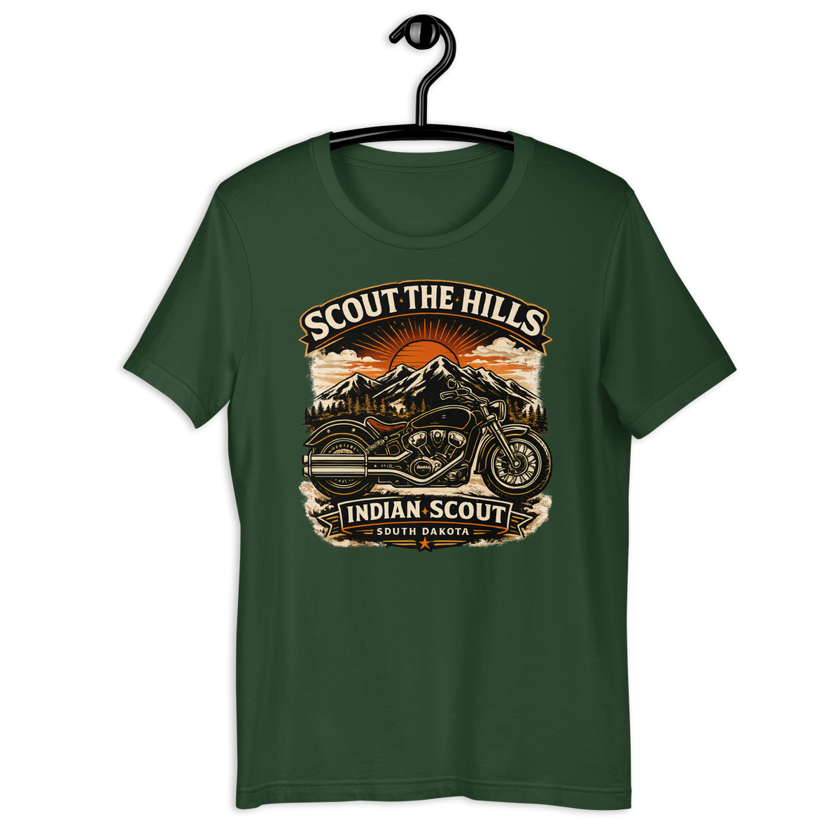 Unisex Indian Scout The Hills Motorcycle Graphic Tee product image