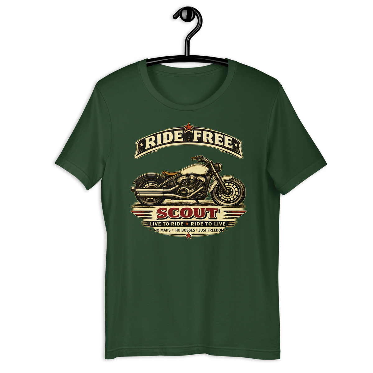 Unisex Indian Scout Ride Free Motorcycle Graphic Tee product image