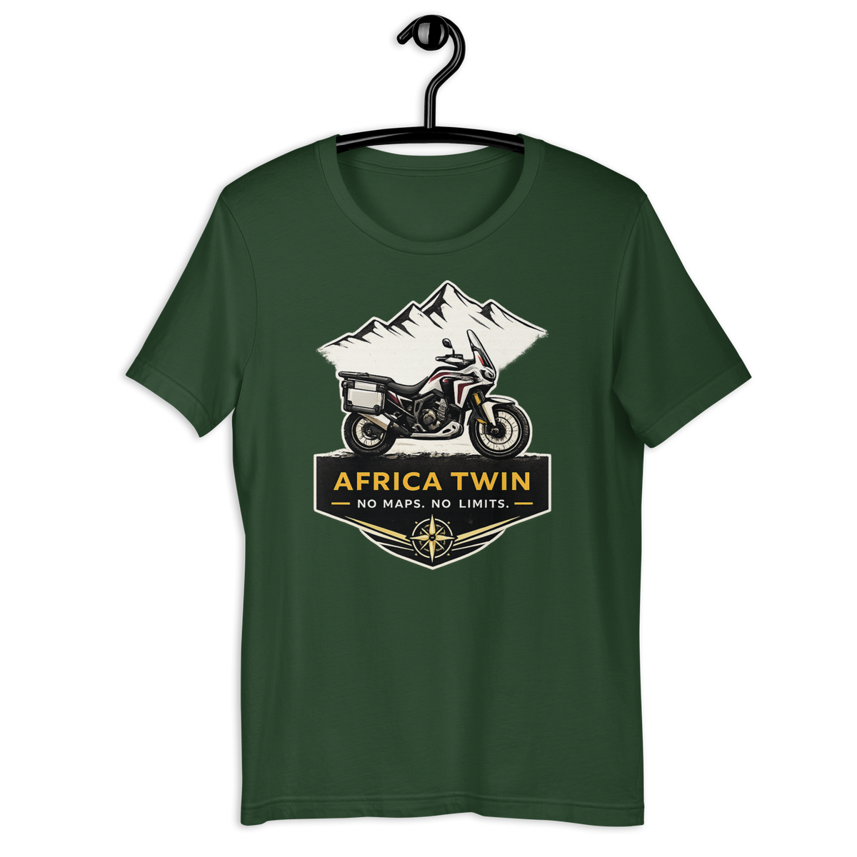 Unisex Africa Twin No Maps No Limits Adventure Motorcycle Graphic Tee product image