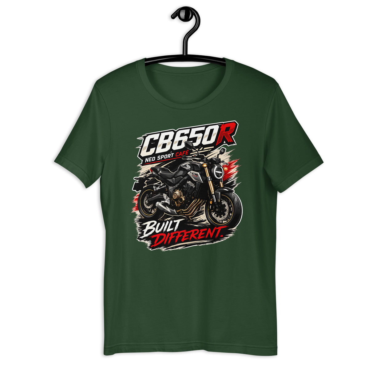 Unisex CB650R Built Different Honda Motorcycle Graphic Tee product image