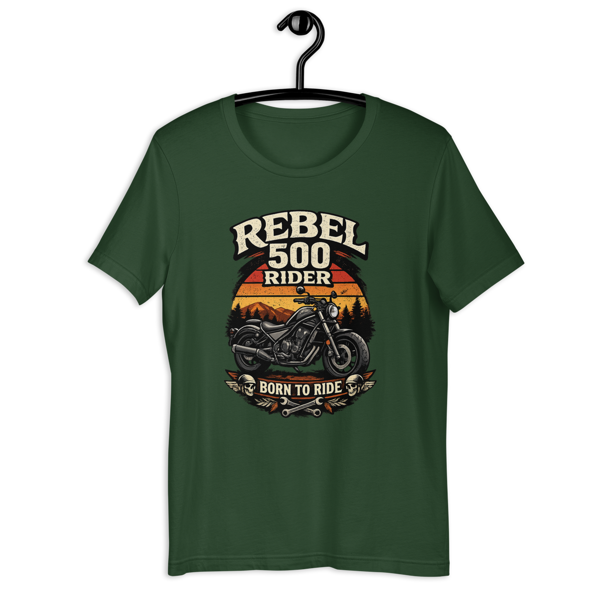 Unisex Rebel 500 Born To Ride Vintage Motorcycle Graphic Tee product image