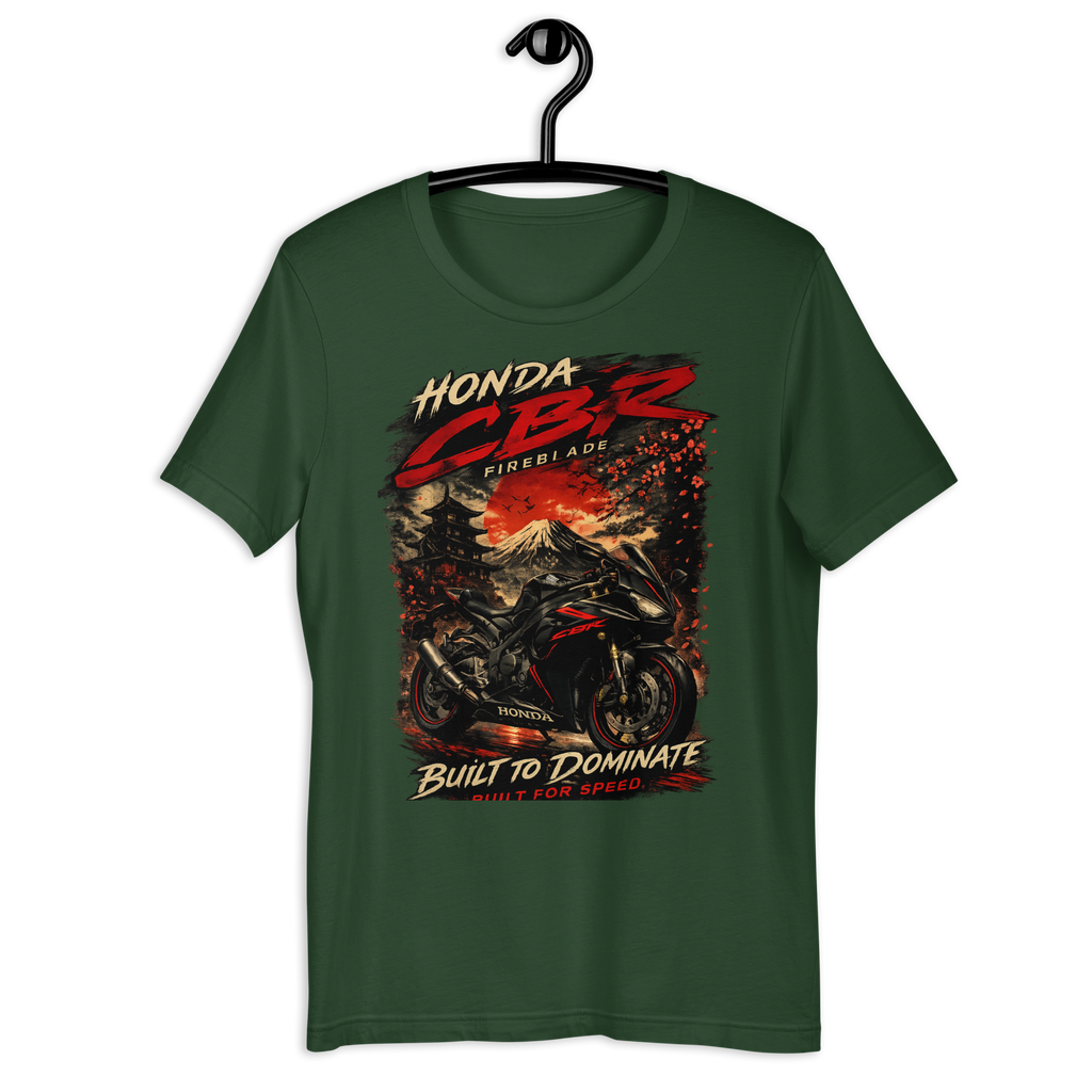 CBR Built To Dominate Sport Motorcycle Graphic Tee black shirt product image