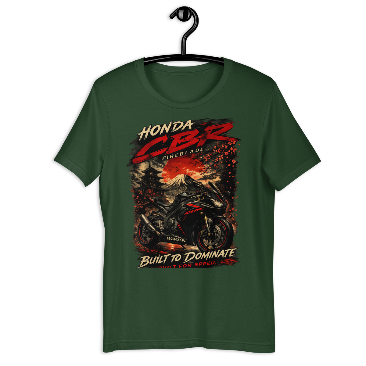 CBR Built To Dominate Sport Motorcycle Graphic Tee black shirt product image