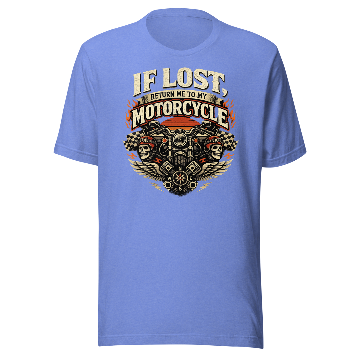 Biker motorcycle graphic t-shirt product image