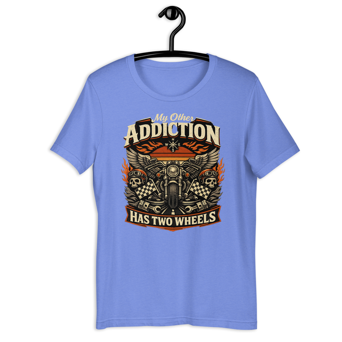 Biker motorcycle graphic t-shirt product image