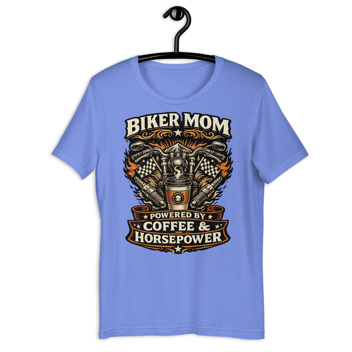 Biker motorcycle graphic t-shirt product image