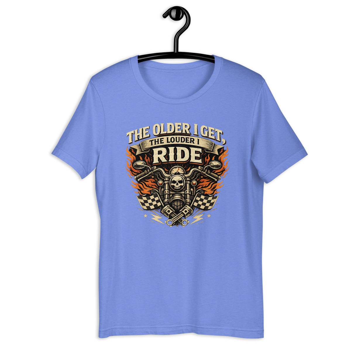 Biker motorcycle graphic t-shirt product image