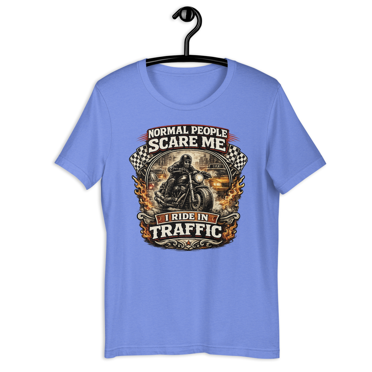 Biker motorcycle graphic t-shirt product image