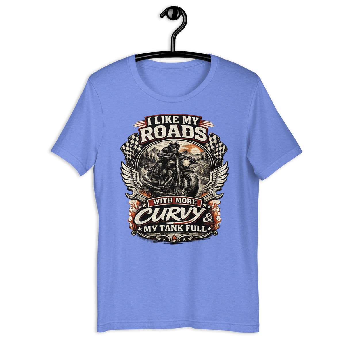 Biker motorcycle graphic t-shirt product image