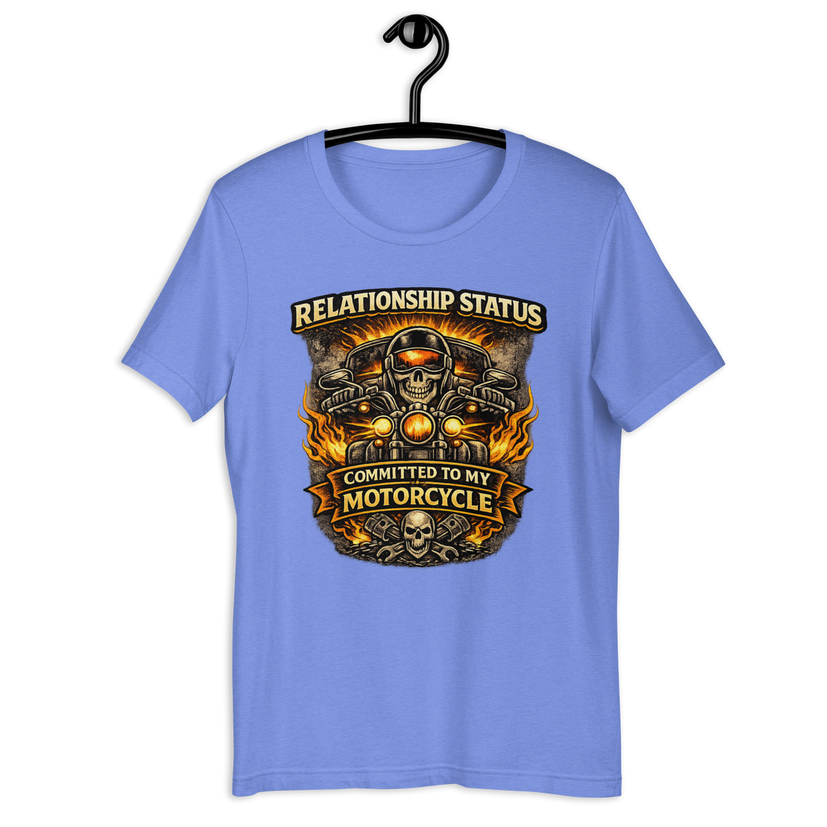 Biker motorcycle graphic t-shirt product image