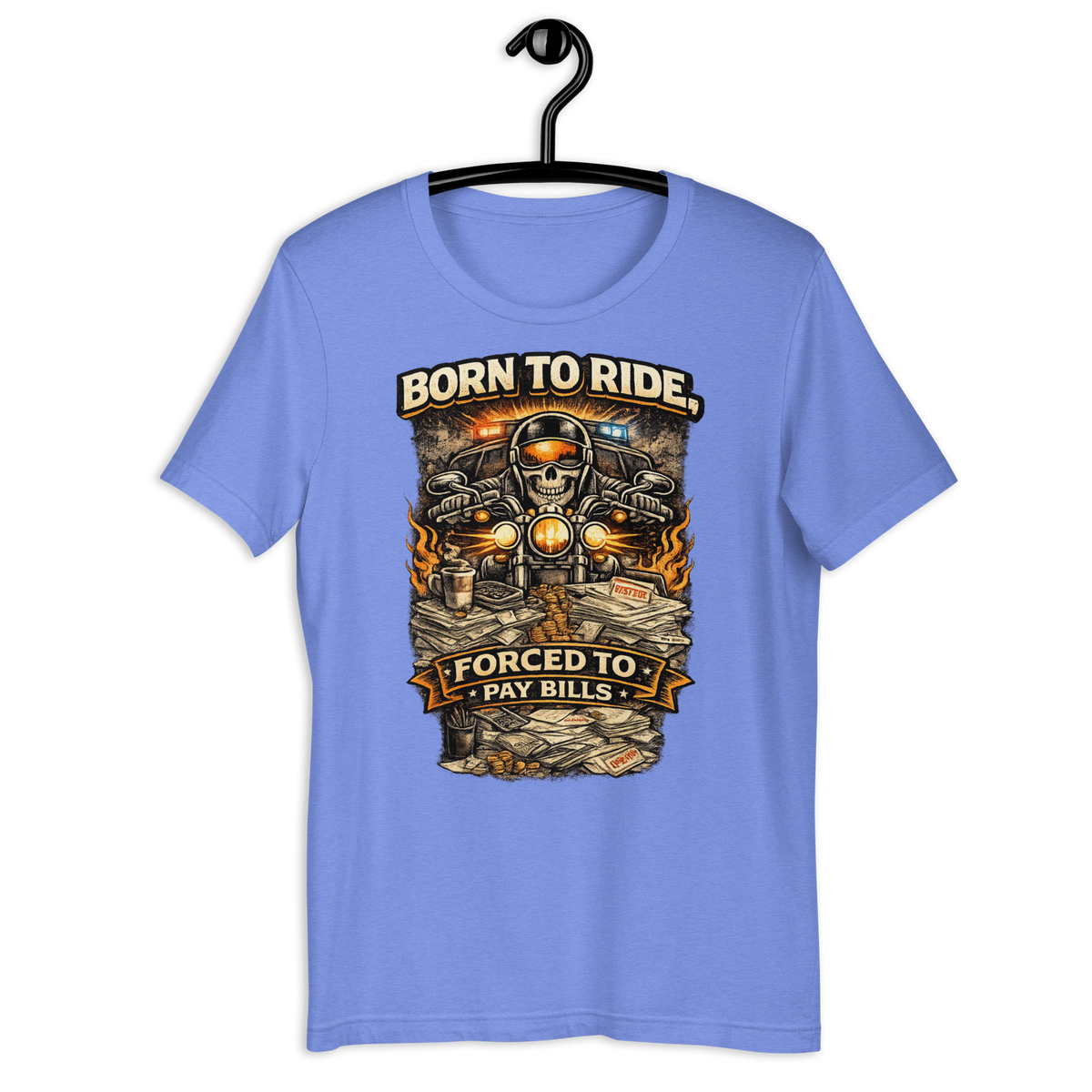 Biker motorcycle graphic t-shirt product image