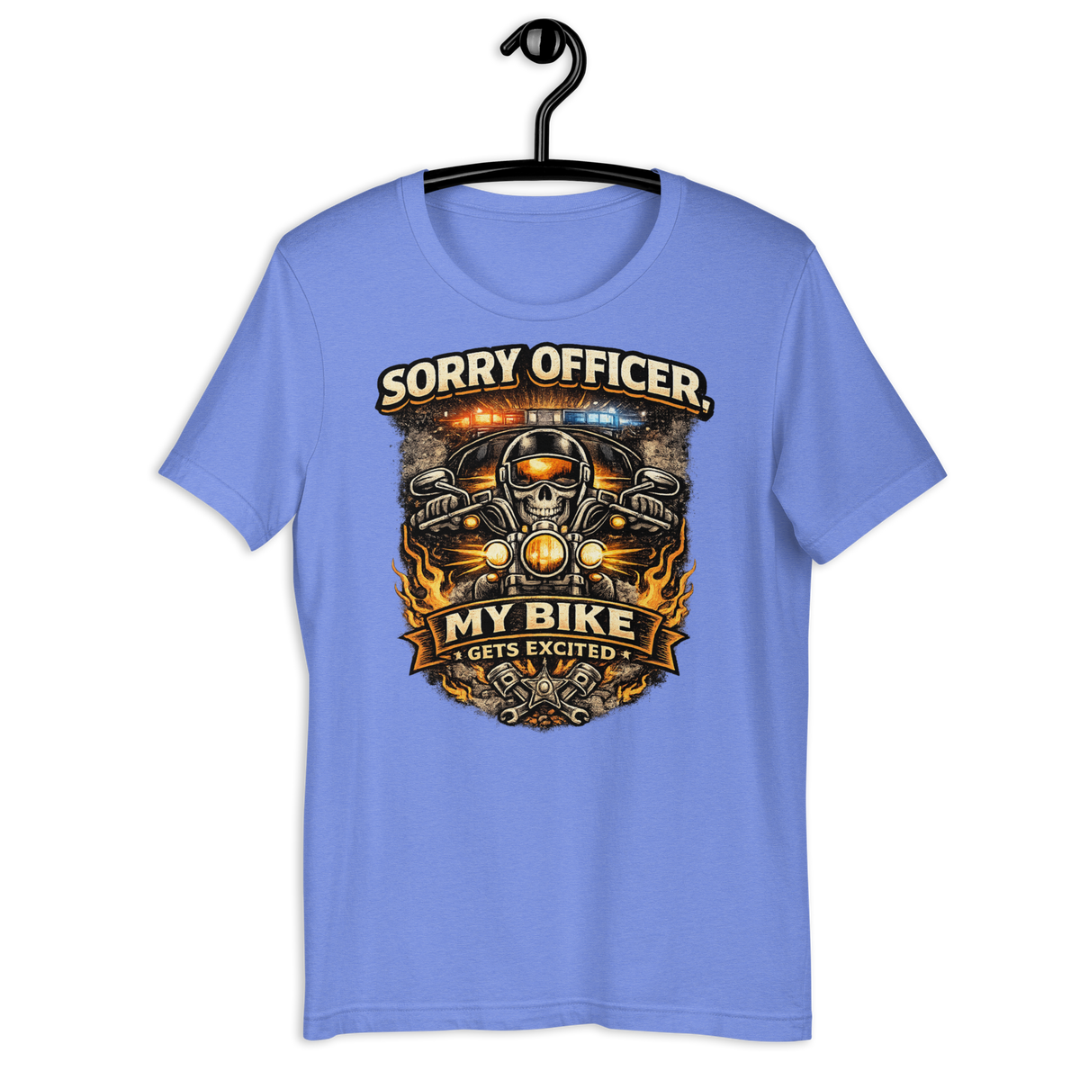 Biker motorcycle graphic t-shirt product image