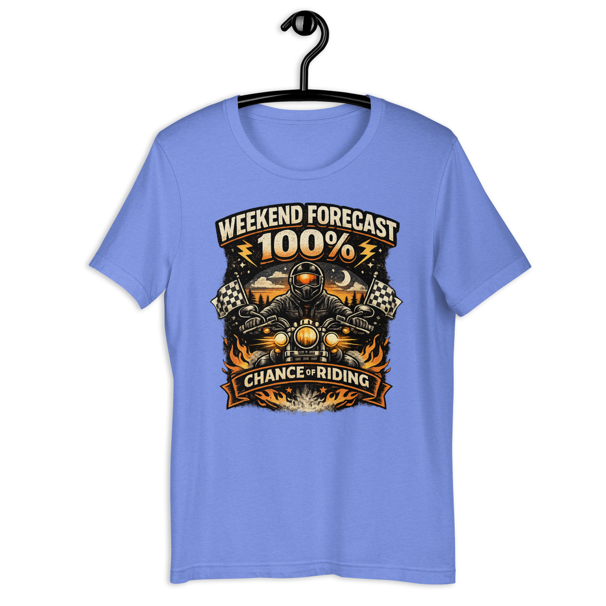 Biker motorcycle graphic t-shirt product image