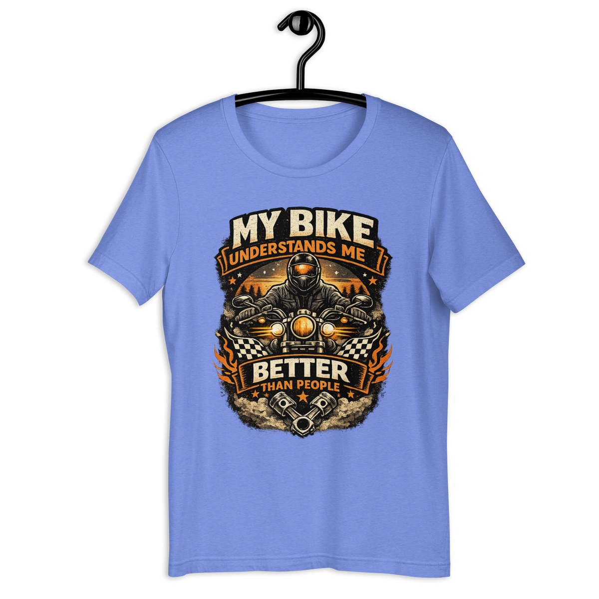 Biker motorcycle graphic t-shirt product image