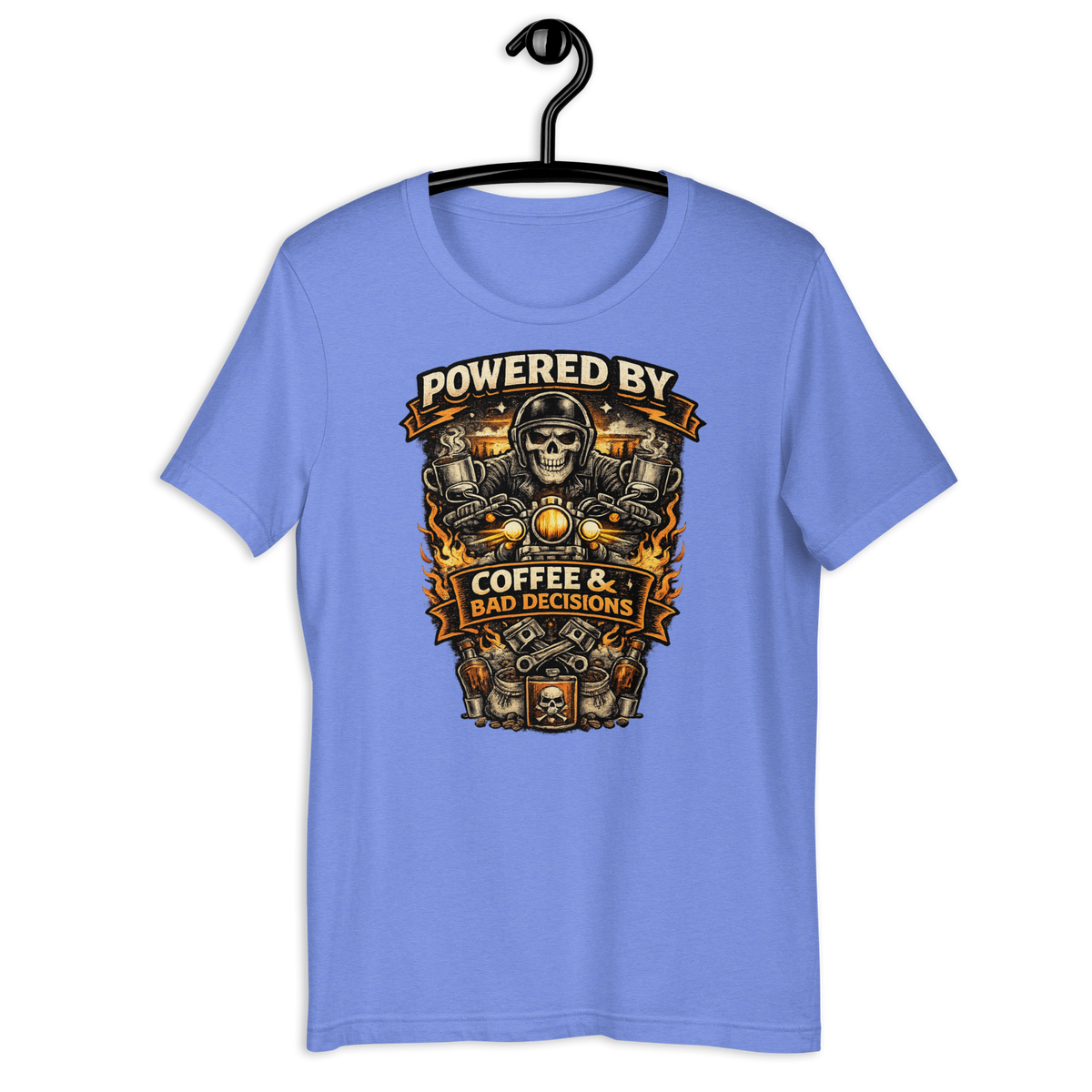Biker motorcycle graphic t-shirt product image