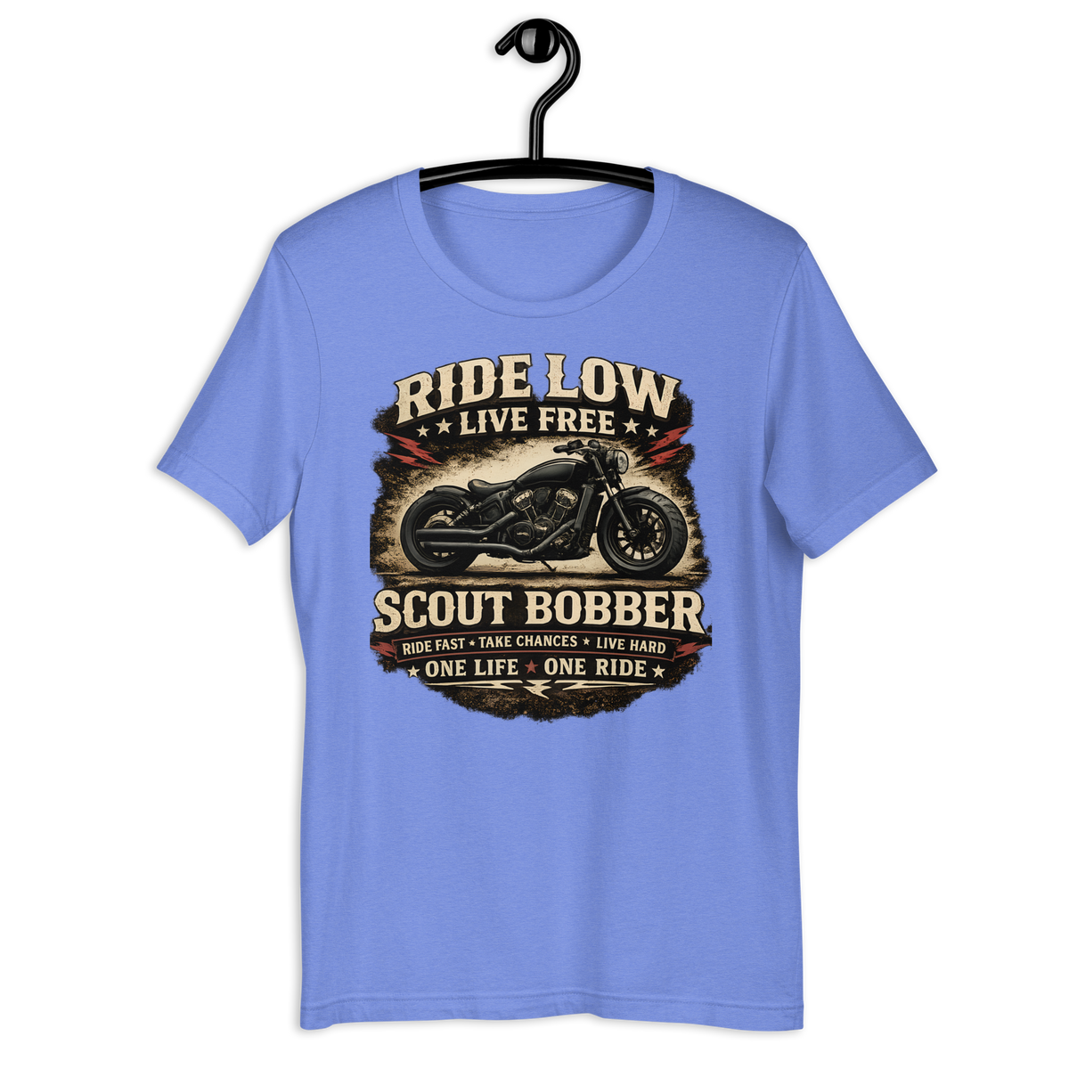 Biker motorcycle graphic t-shirt product image