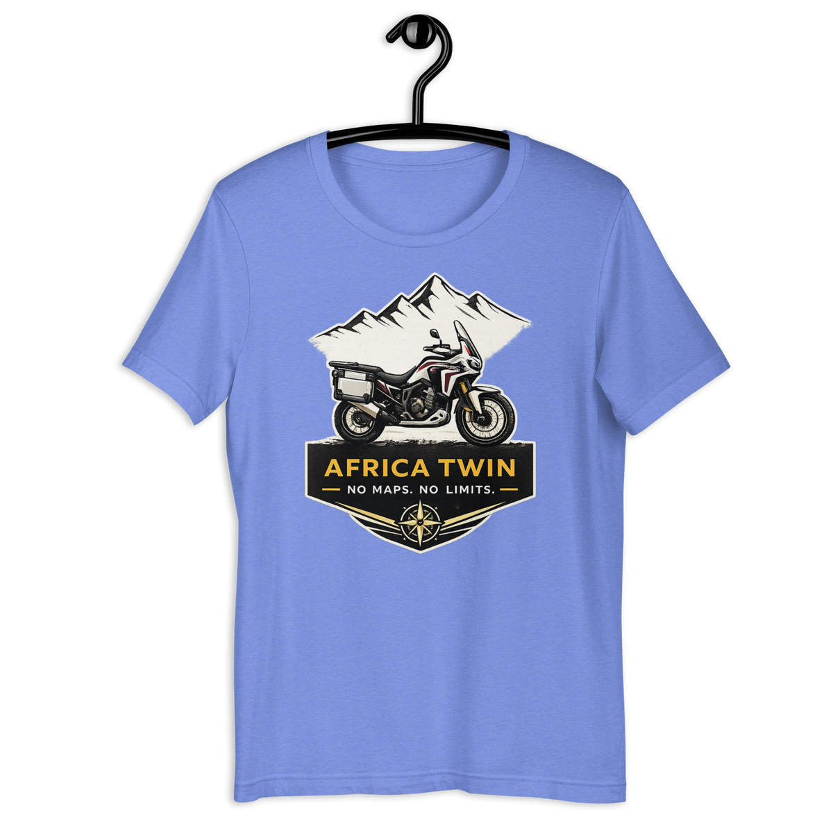 Unisex Africa Twin No Maps No Limits Adventure Motorcycle Graphic Tee product image