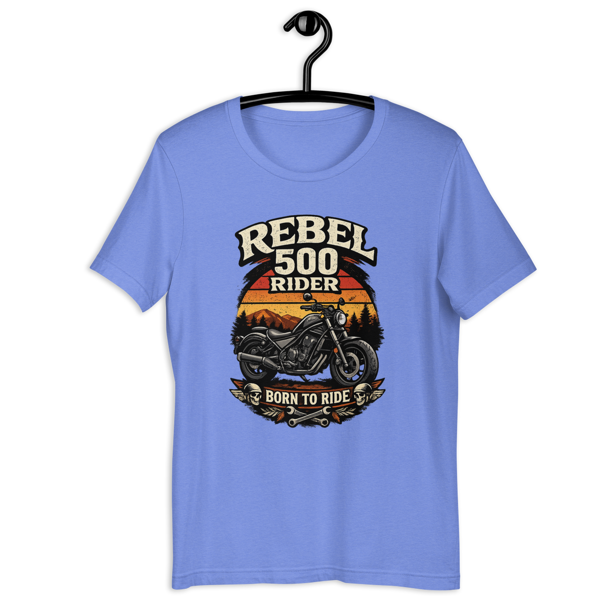 Unisex Rebel 500 Born To Ride Vintage Motorcycle Graphic Tee product image