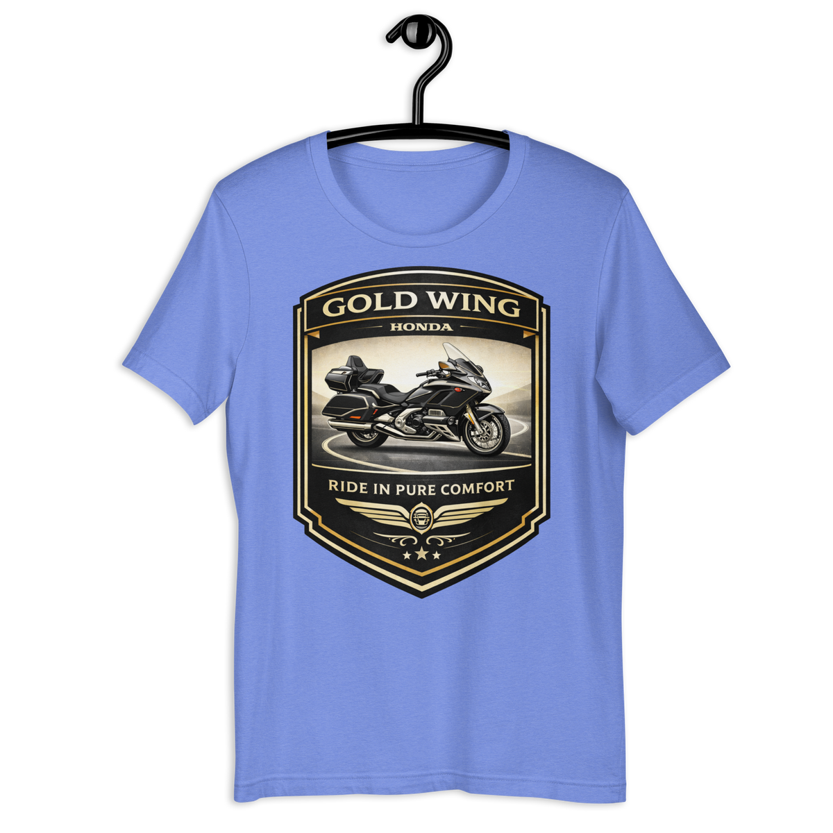Unisex Gold Wing Ride In Pure Comfort Touring Motorcycle Graphic Tee product image
