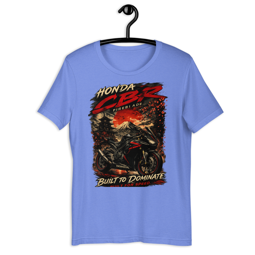 CBR Built To Dominate Sport Motorcycle Graphic Tee mauve t-shirt mockup