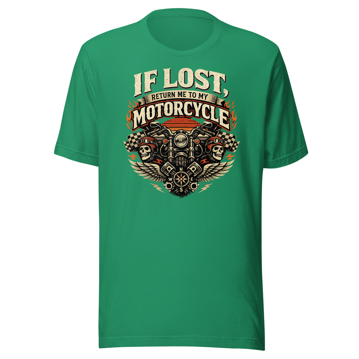 Biker motorcycle graphic t-shirt product image
