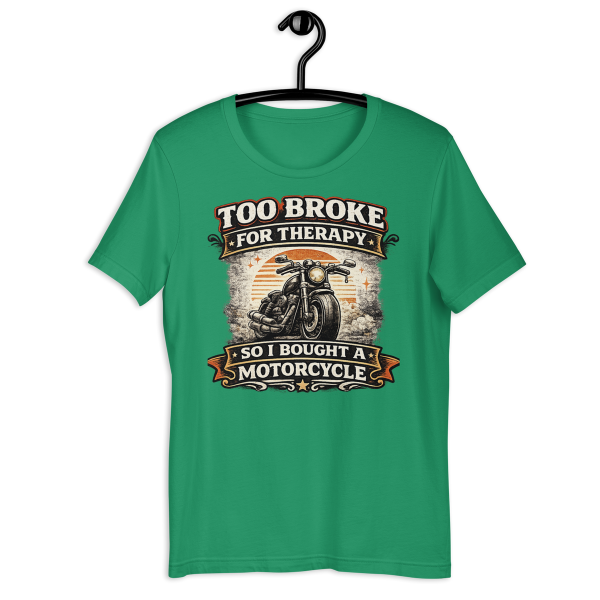 Biker motorcycle graphic t-shirt product image