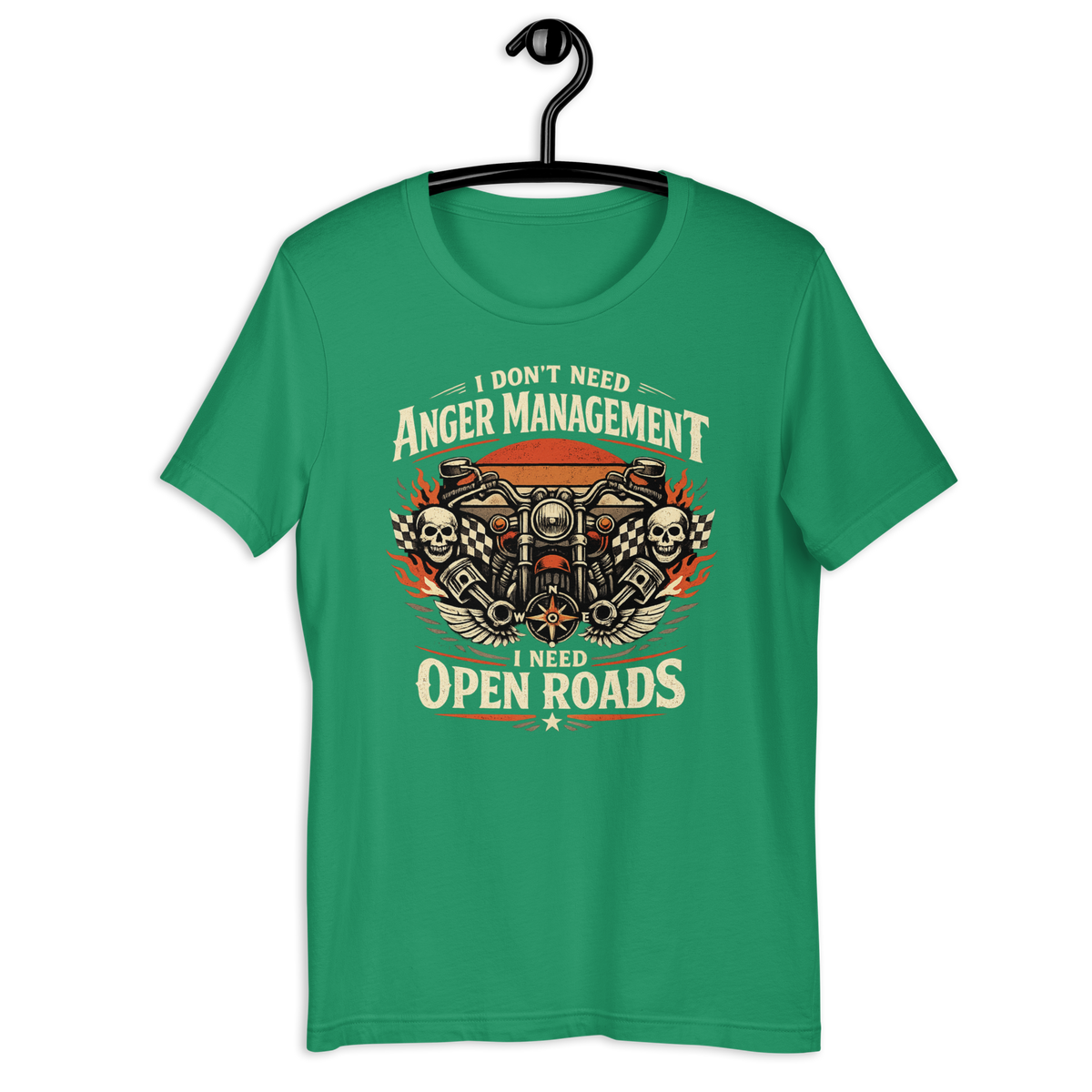 Biker motorcycle graphic t-shirt product image