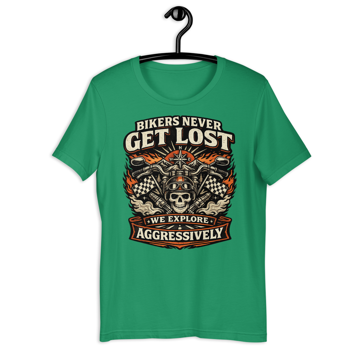 Biker motorcycle graphic t-shirt product image