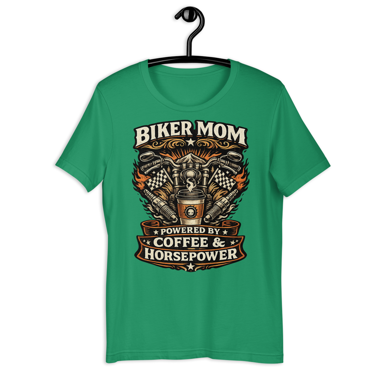 Biker motorcycle graphic t-shirt product image
