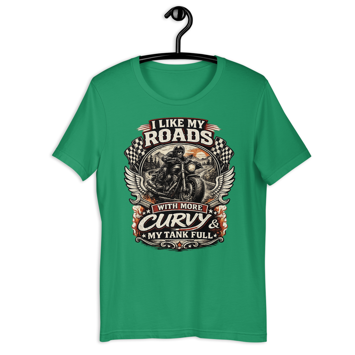 Biker motorcycle graphic t-shirt product image