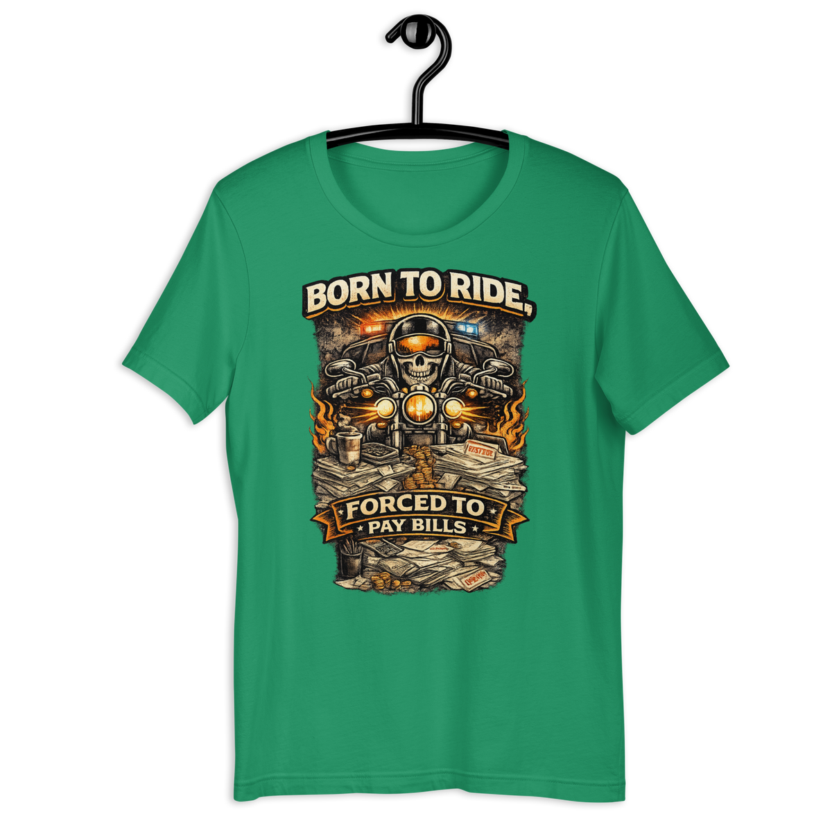 Biker motorcycle graphic t-shirt product image