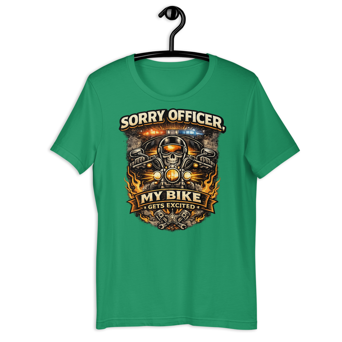 Biker motorcycle graphic t-shirt product image