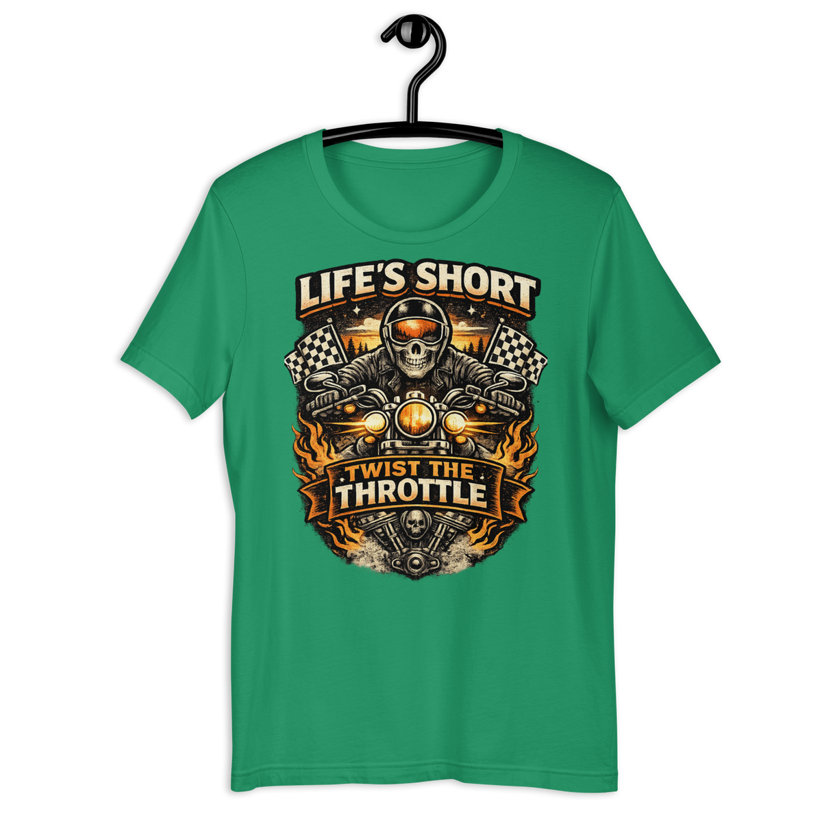 Biker motorcycle graphic t-shirt product image