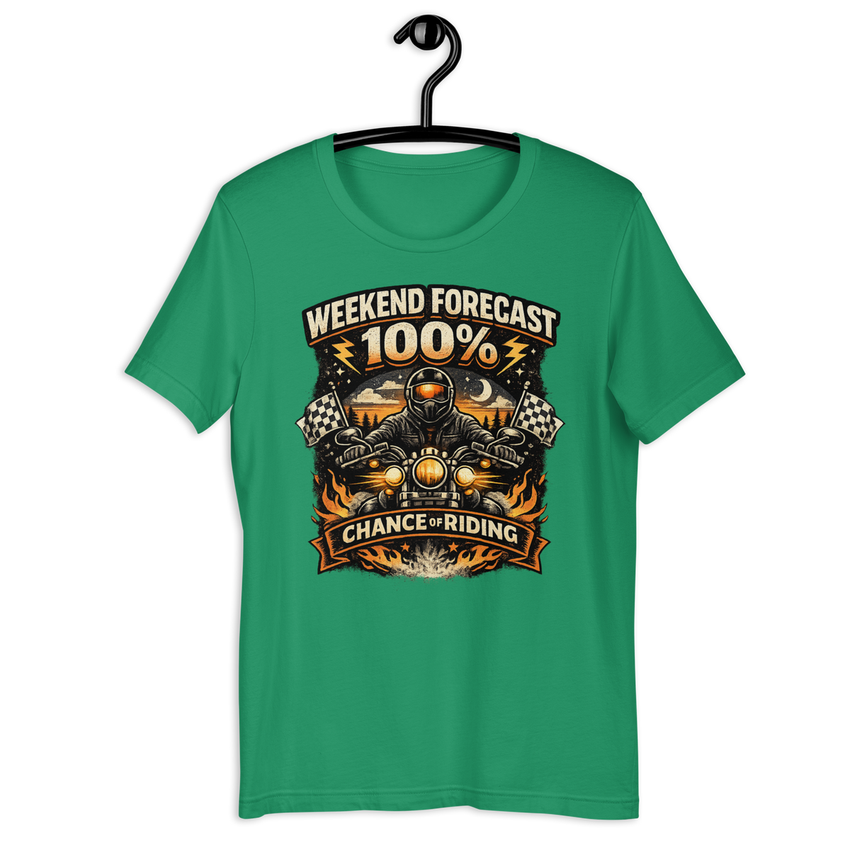 Biker motorcycle graphic t-shirt product image