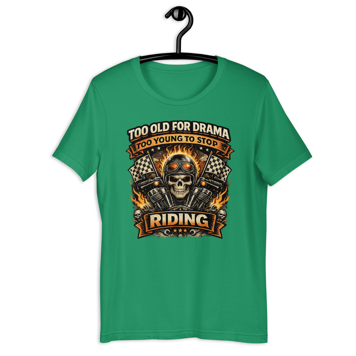 Biker motorcycle graphic t-shirt product image