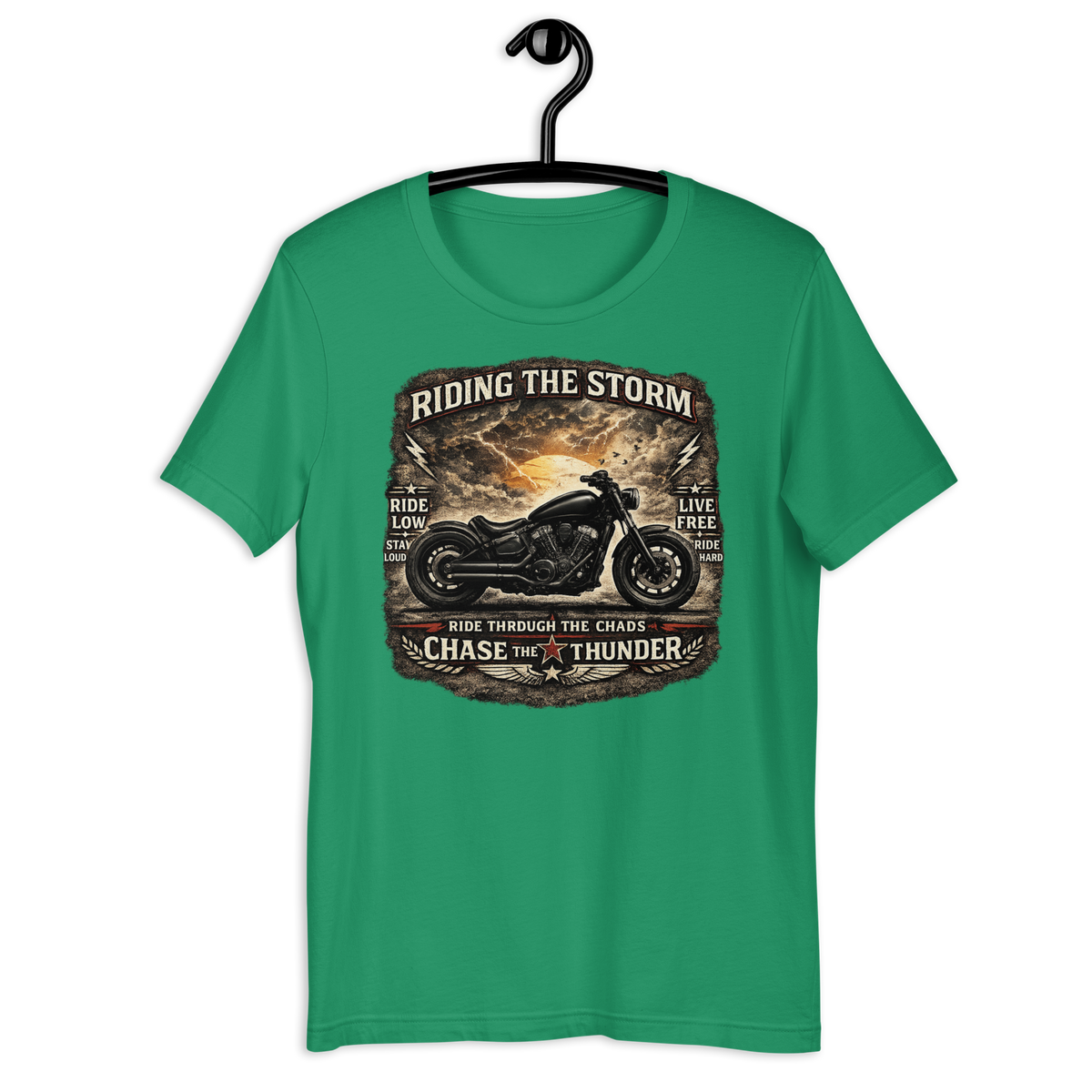Biker motorcycle graphic t-shirt product image