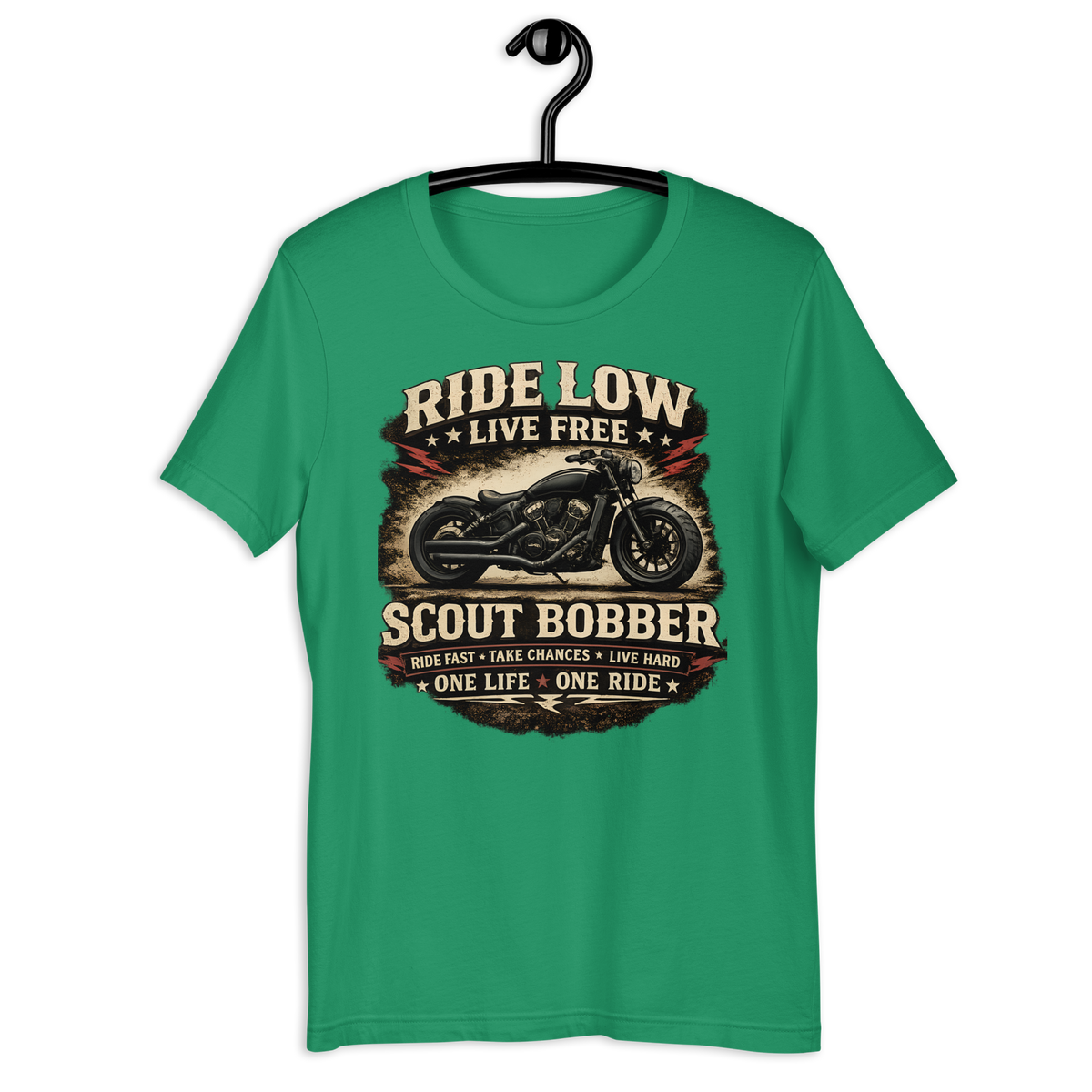 Biker motorcycle graphic t-shirt product image
