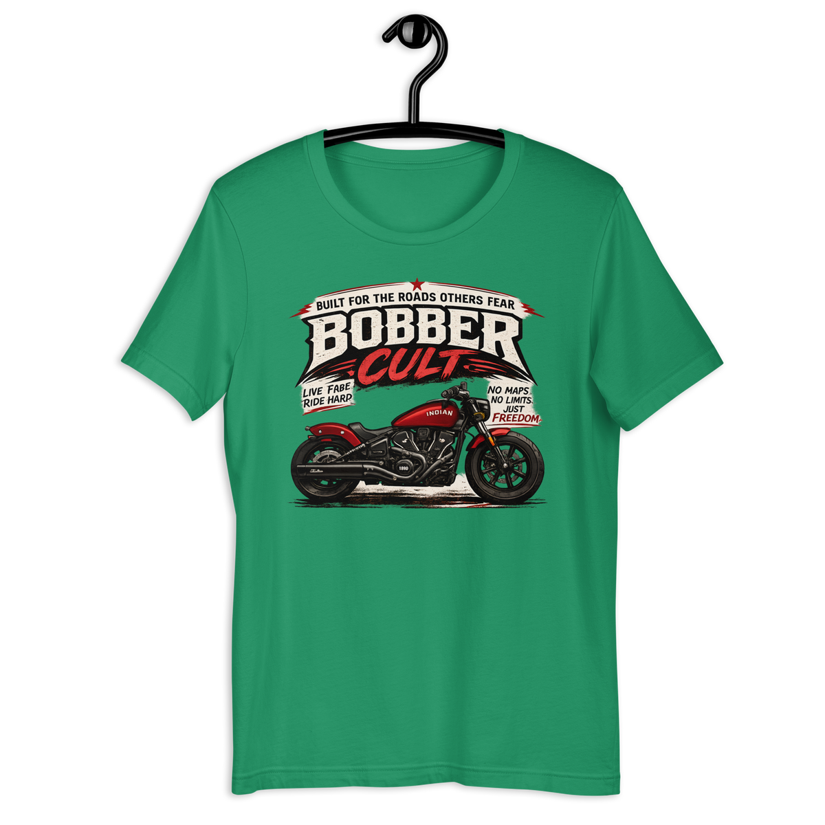 Biker motorcycle graphic t-shirt product image