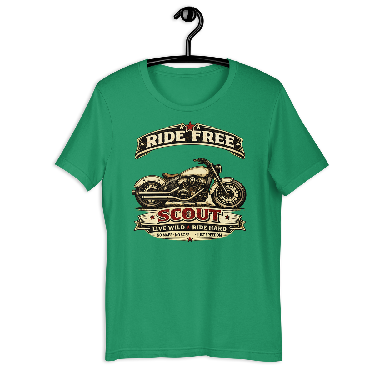 Biker motorcycle graphic t-shirt product image