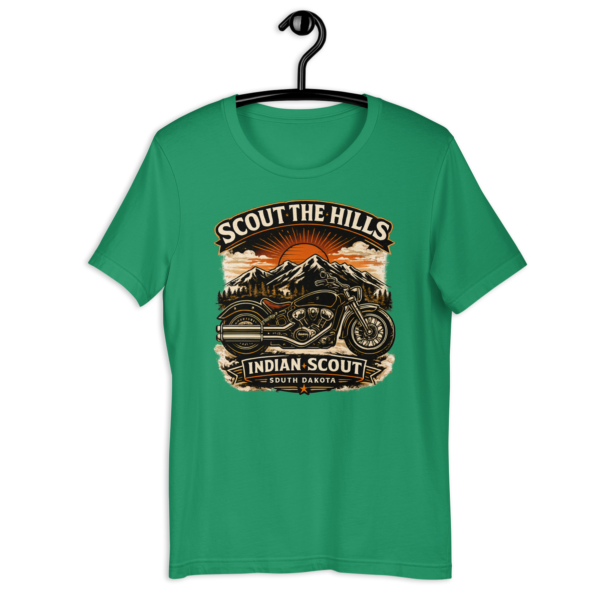 Unisex Indian Scout The Hills Motorcycle Graphic Tee product image