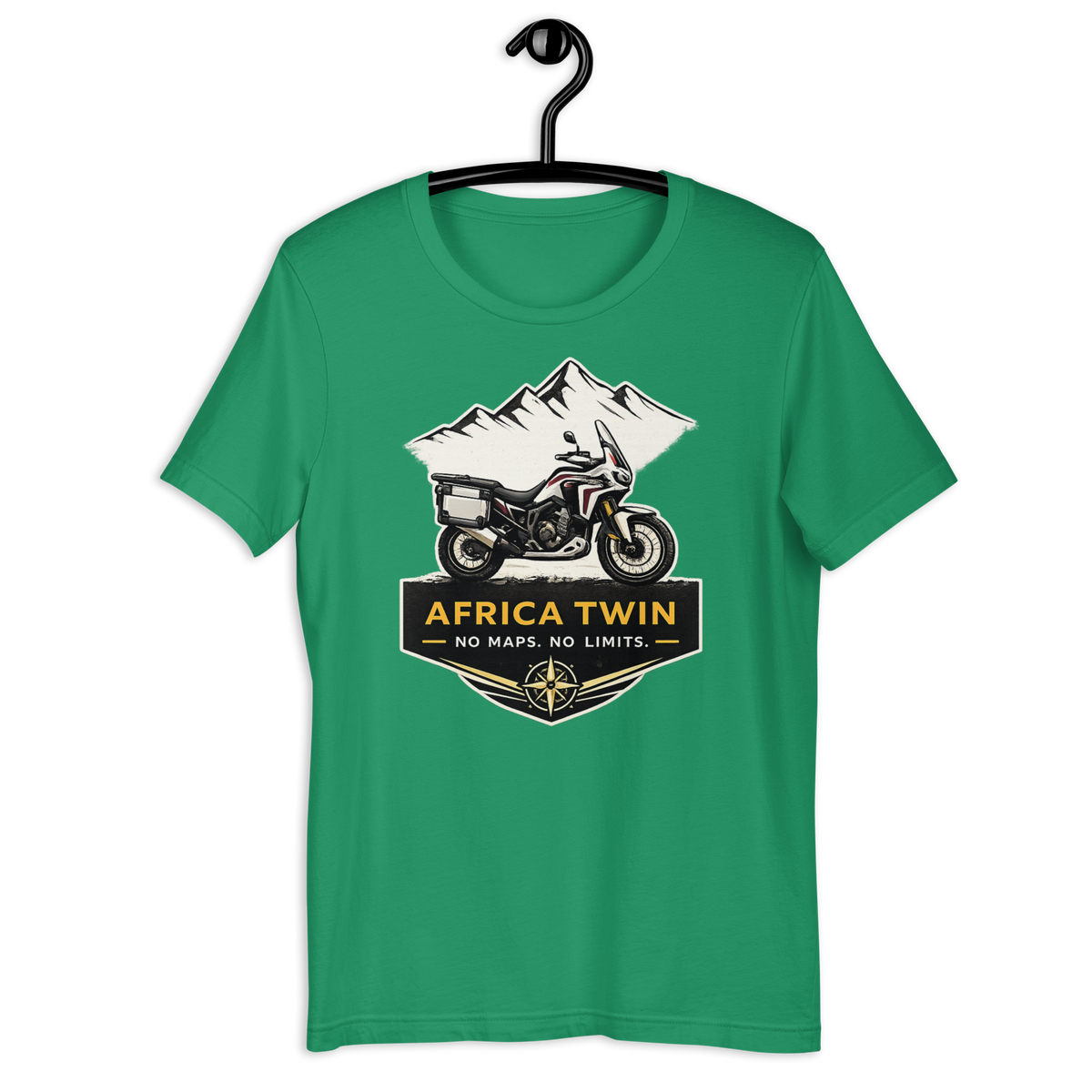 Unisex Africa Twin No Maps No Limits Adventure Motorcycle Graphic Tee product image
