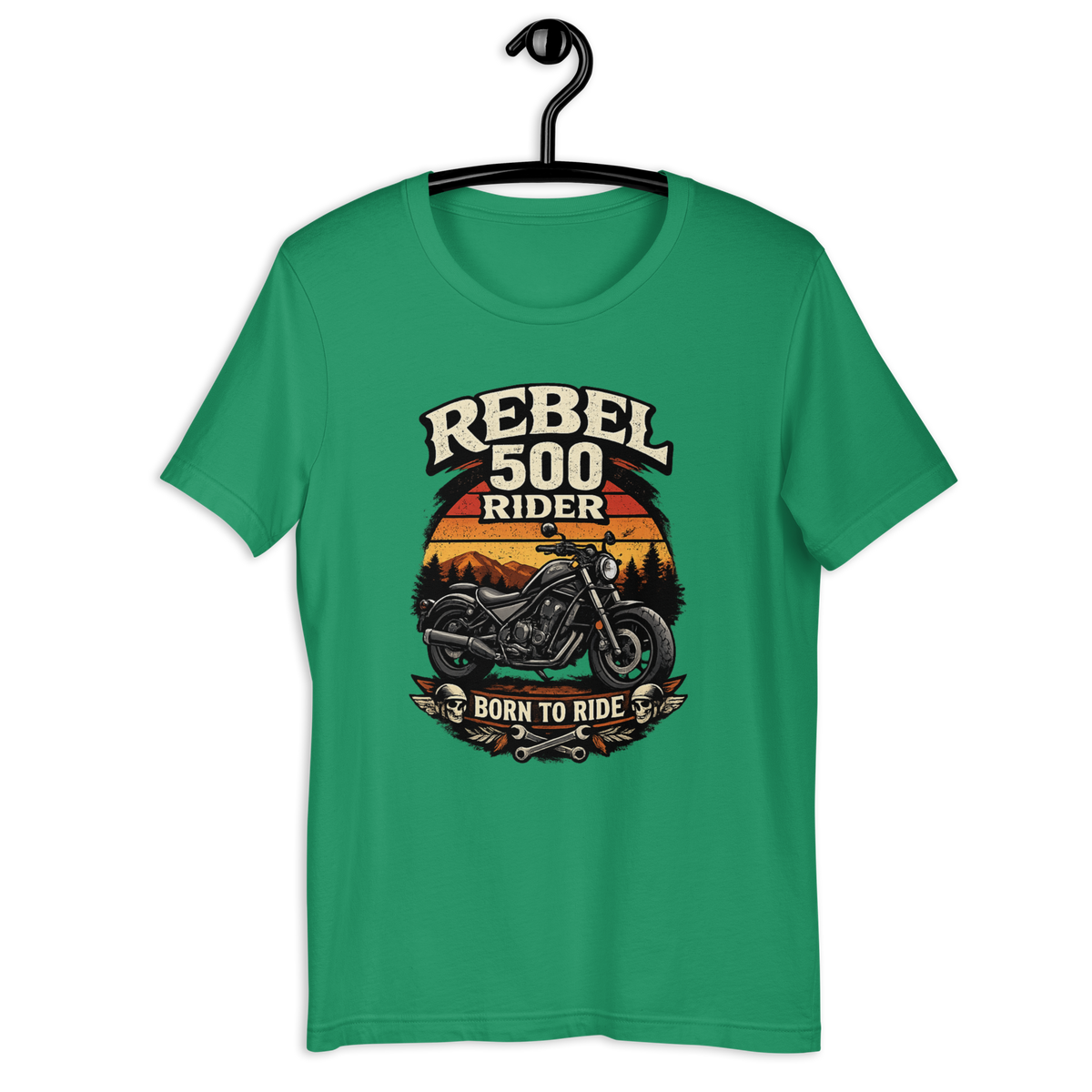 Unisex Rebel 500 Born To Ride Vintage Motorcycle Graphic Tee product image