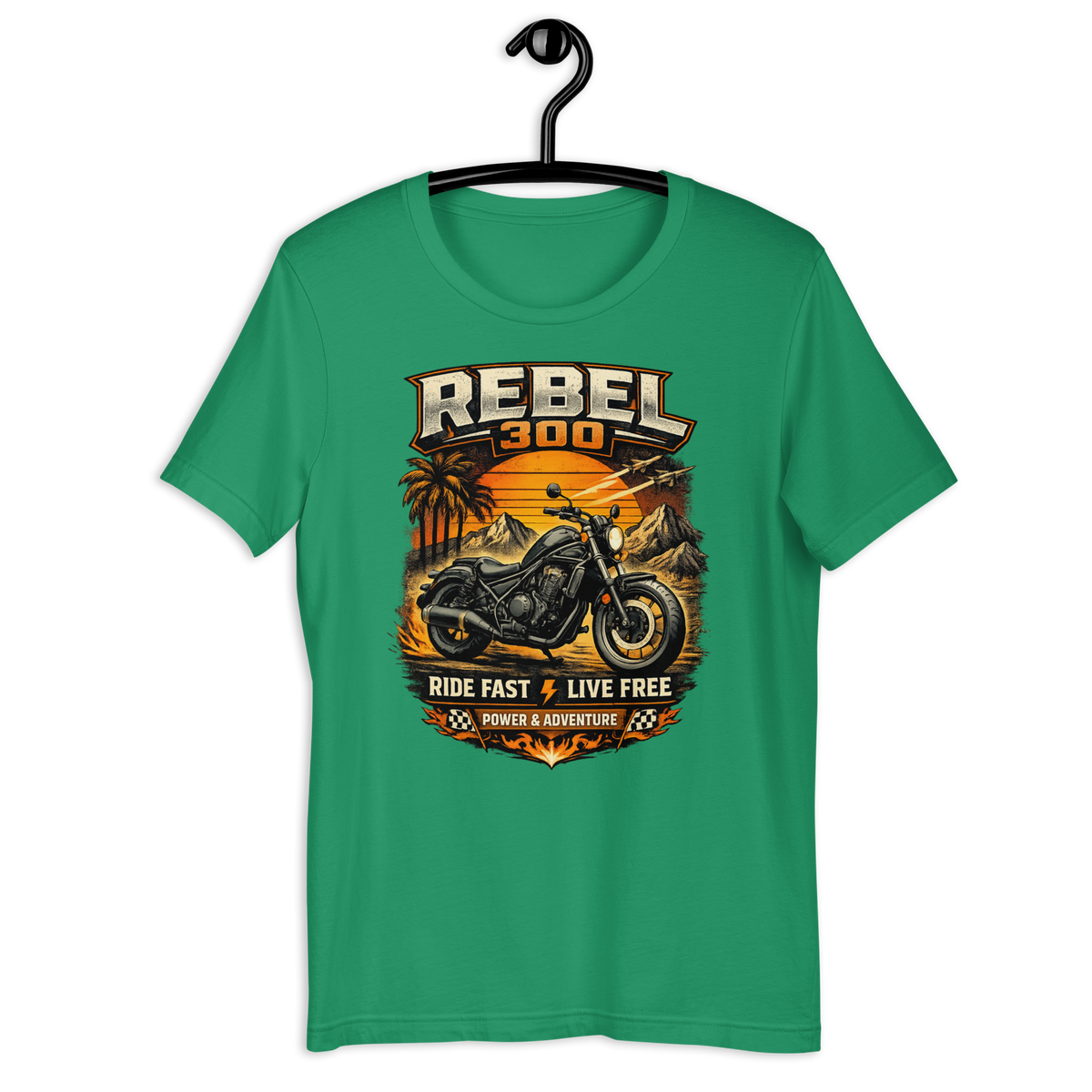 Unisex Rebel 300 Ride Fast Live Free Vintage Motorcycle Graphic Tee product image