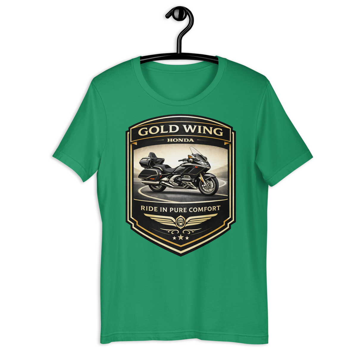 Unisex Gold Wing Ride In Pure Comfort Touring Motorcycle Graphic Tee product image