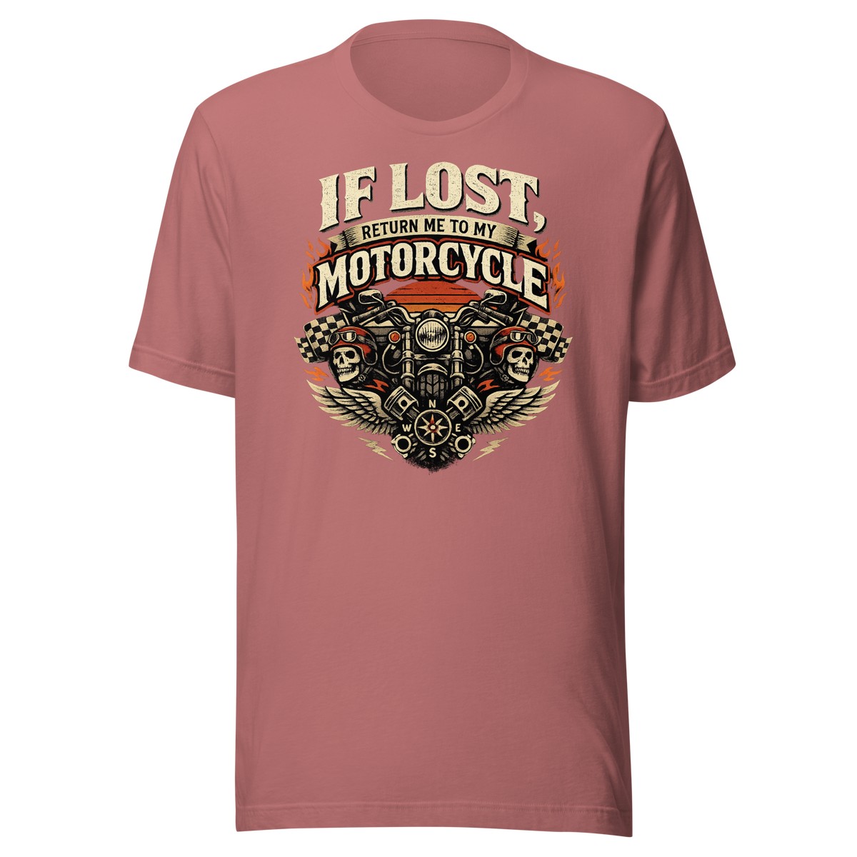 Biker motorcycle graphic t-shirt product image